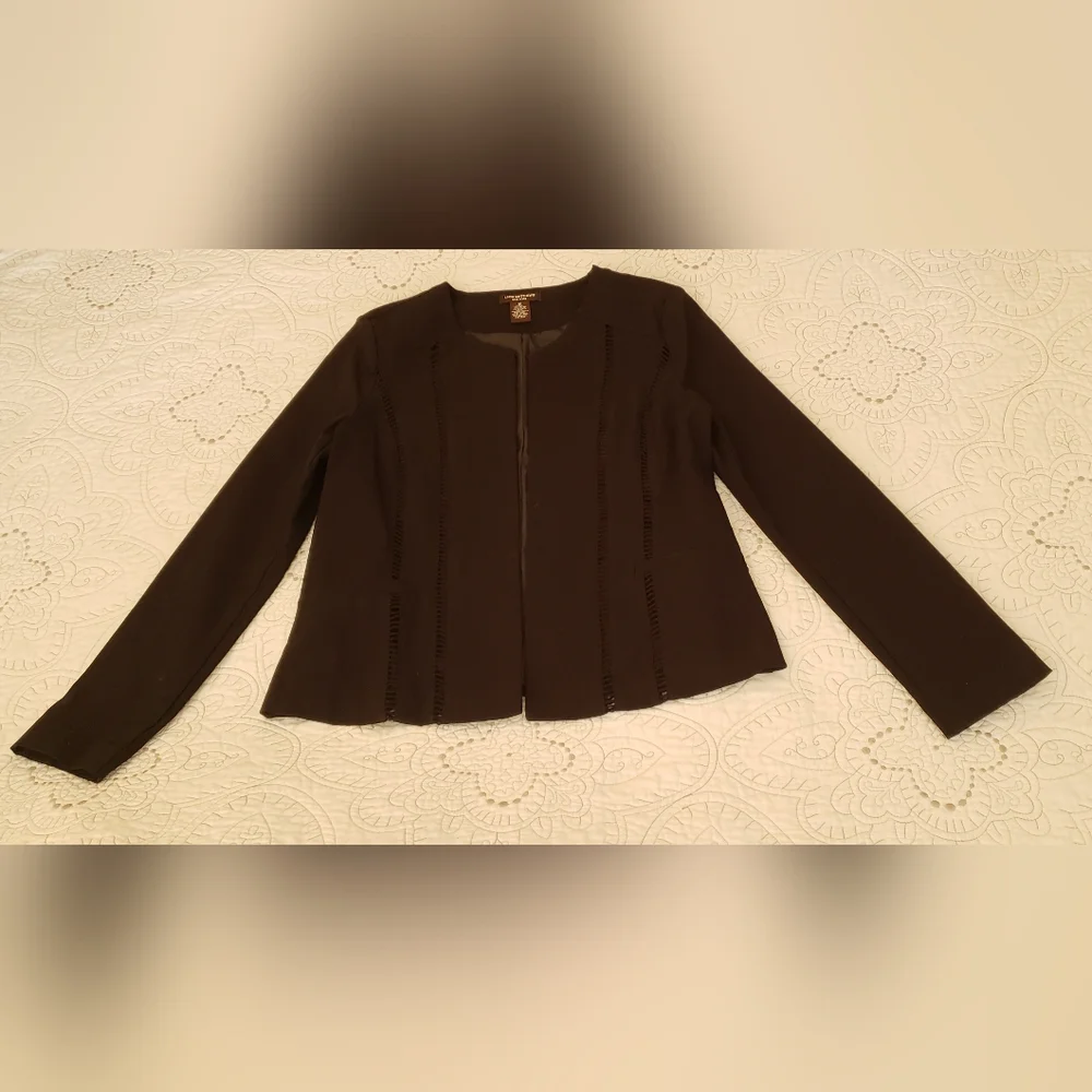 Linda Matthews New York Black Blazer - Picture 1 of 11